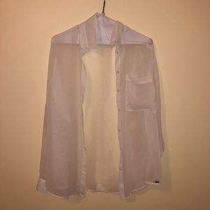 Sheer Garage Button Up Blouse